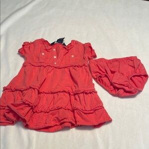 Adorable Red Baby Dress with Bloomers from Ralph Lauren
